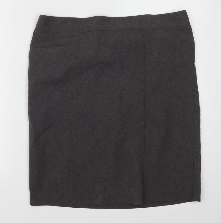 Preworn Womens Grey Straight & Pencil Skirt Size 34 in