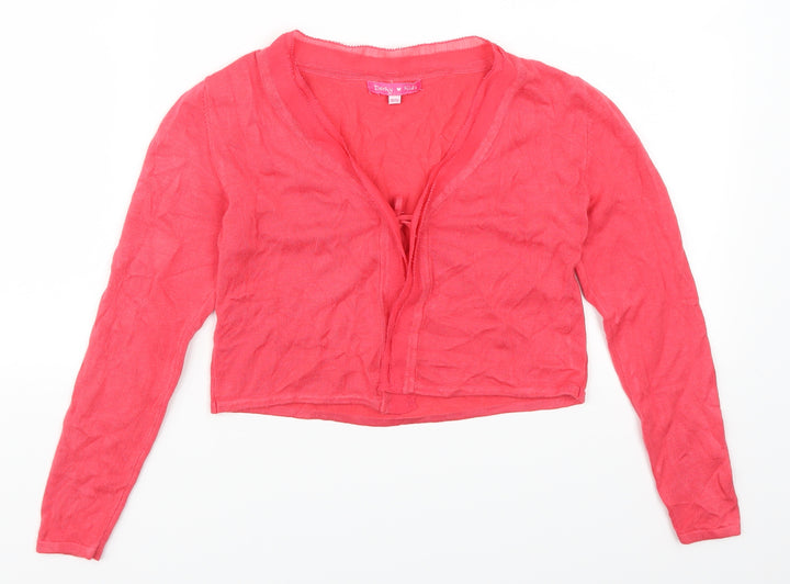 Derhy Kids Girls Pink   Cardigan Jumper Size 11-12 Years