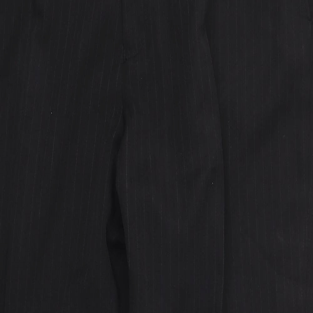 BHS Mens Black Striped  Trousers  Size 40 L30 in