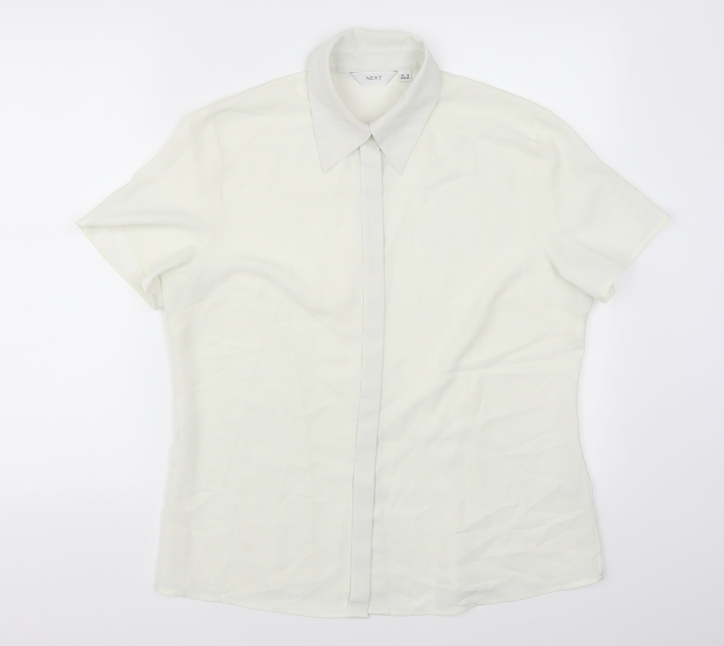 NEXT Womens Ivory   Basic Button-Up Size 16