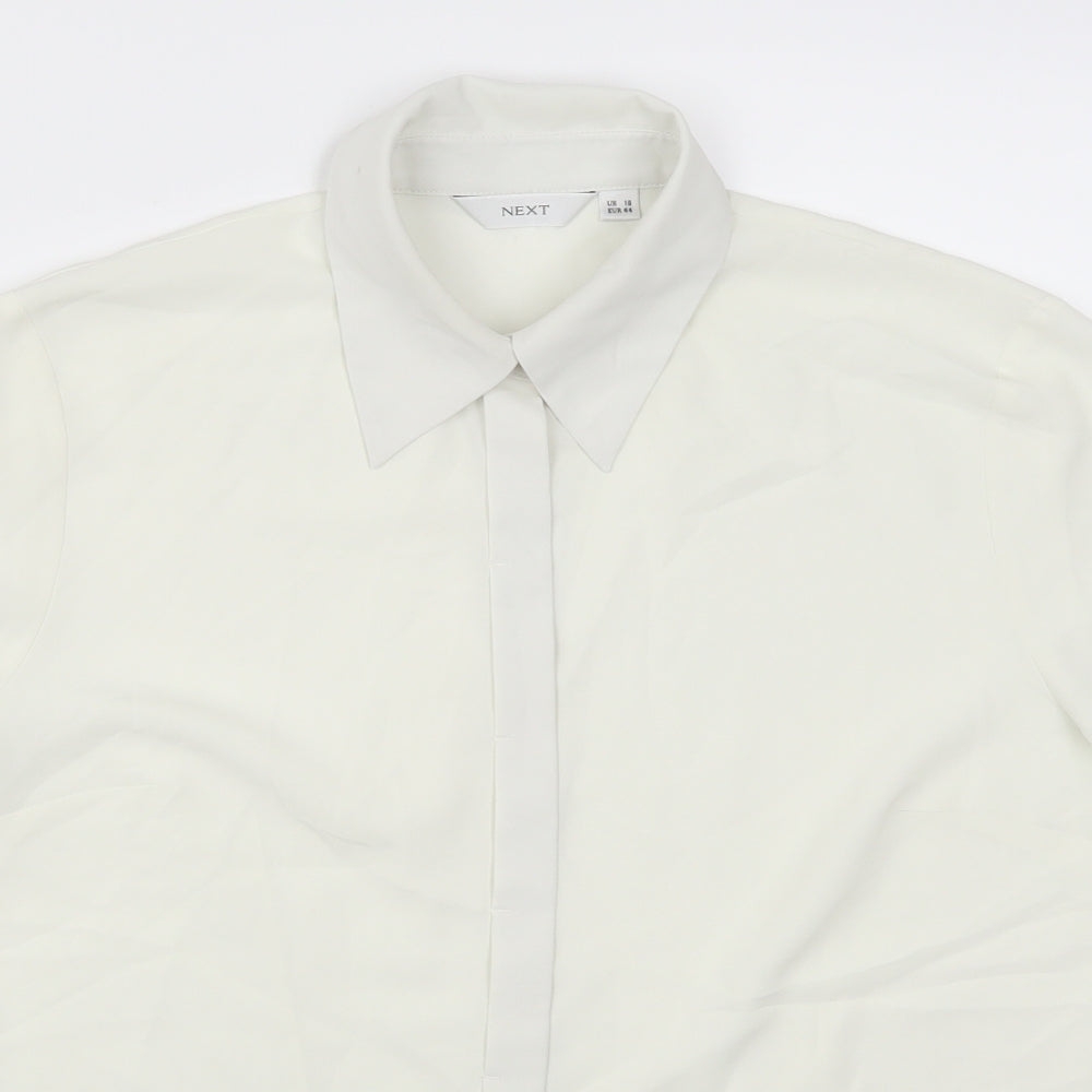 NEXT Womens Ivory   Basic Button-Up Size 16