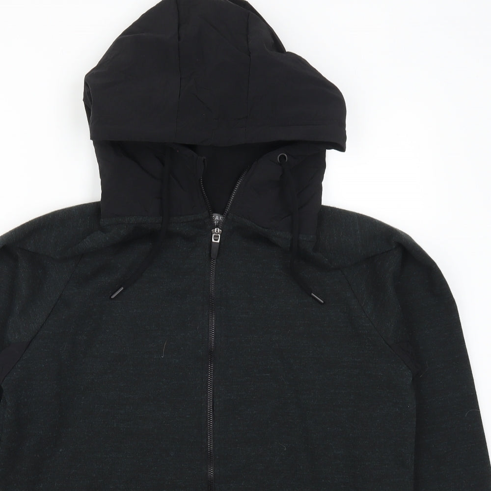 Primakr Mens Green   Full Zip Hoodie Size L