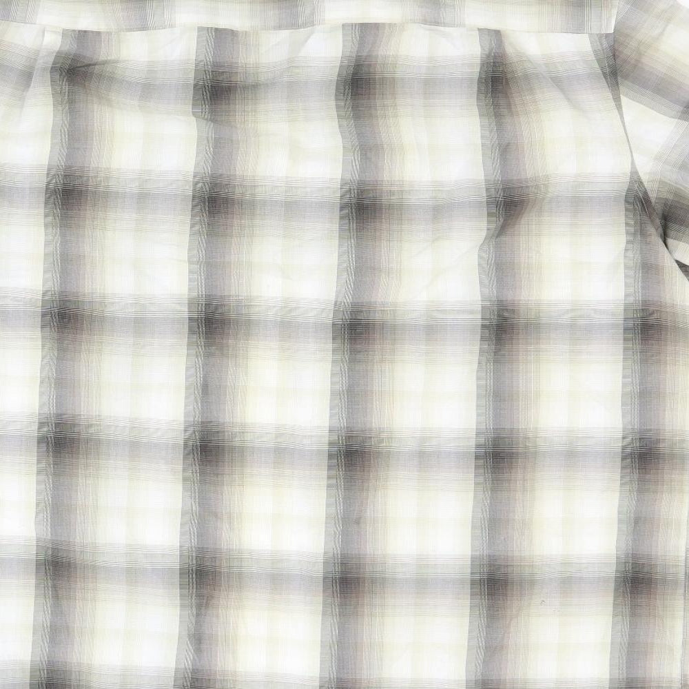 Marks and Spencer Mens Green Check   Button-Up Size 2XL