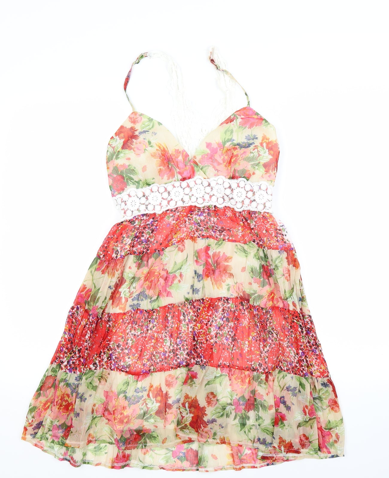 miroa Womens Multicoloured Floral  Fit & Flare  Size S
