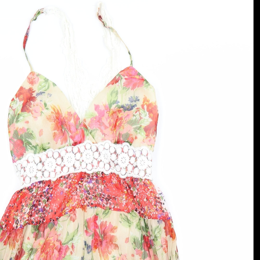 miroa Womens Multicoloured Floral  Fit & Flare  Size S
