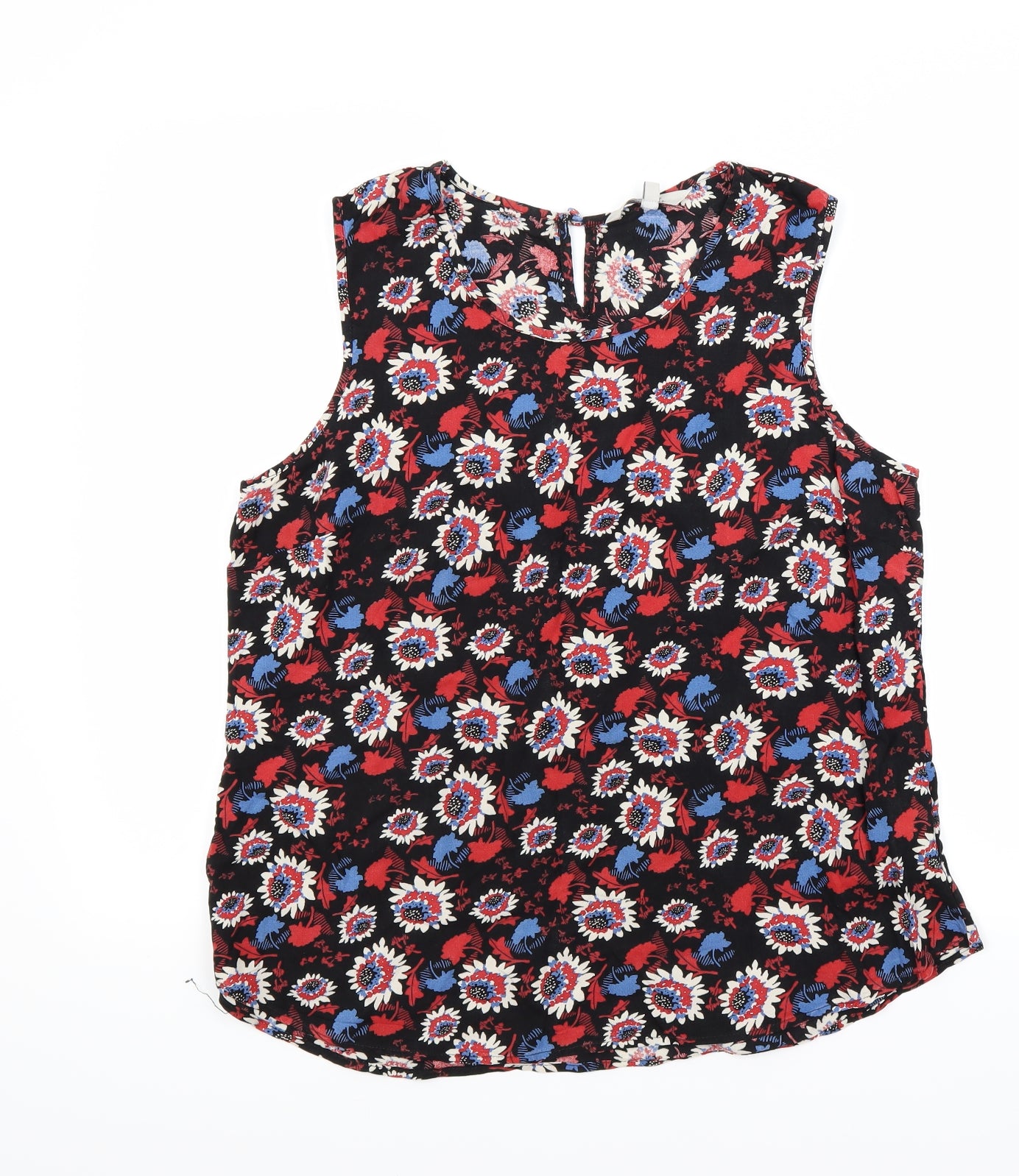 Peacocks Womens Multicoloured Floral  Basic Tank Size 14