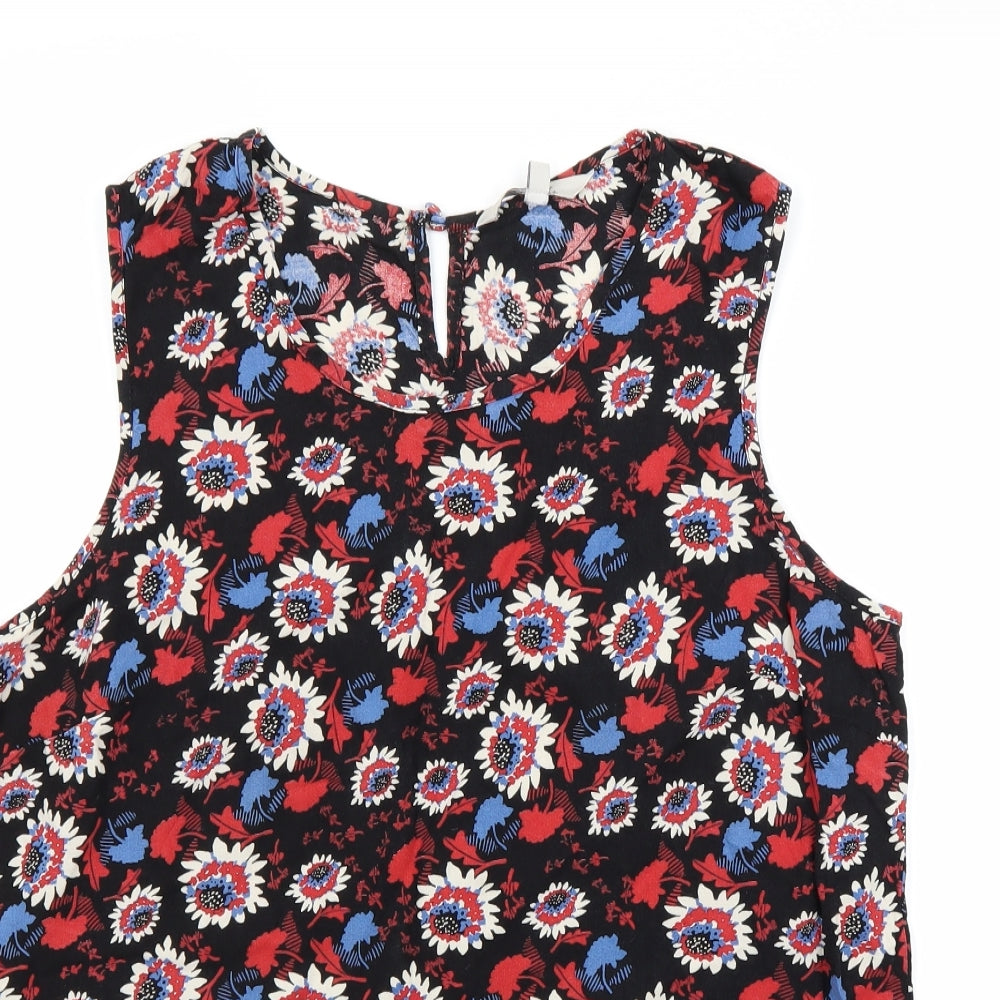 Peacocks Womens Multicoloured Floral  Basic Tank Size 14