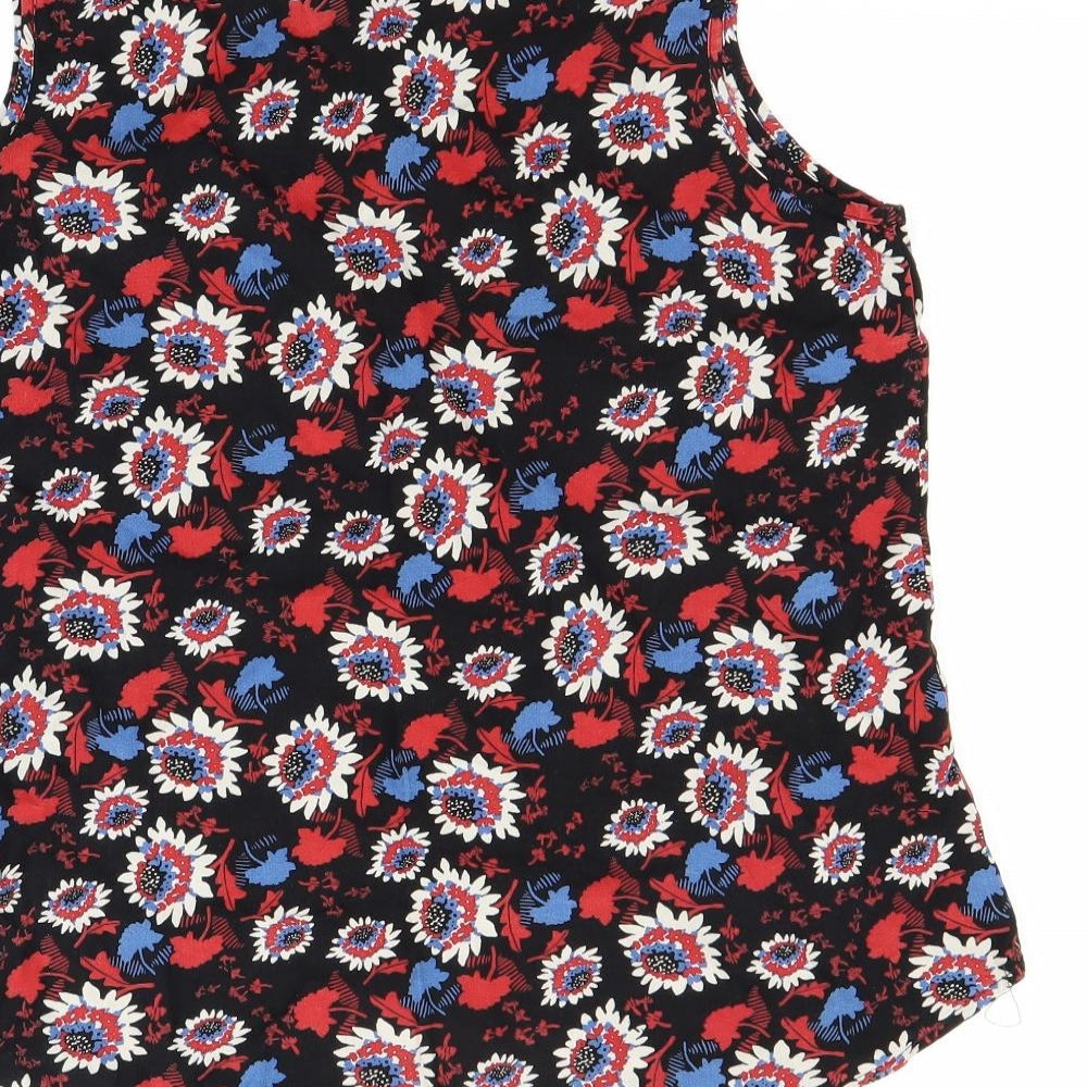 Peacocks Womens Multicoloured Floral  Basic Tank Size 14