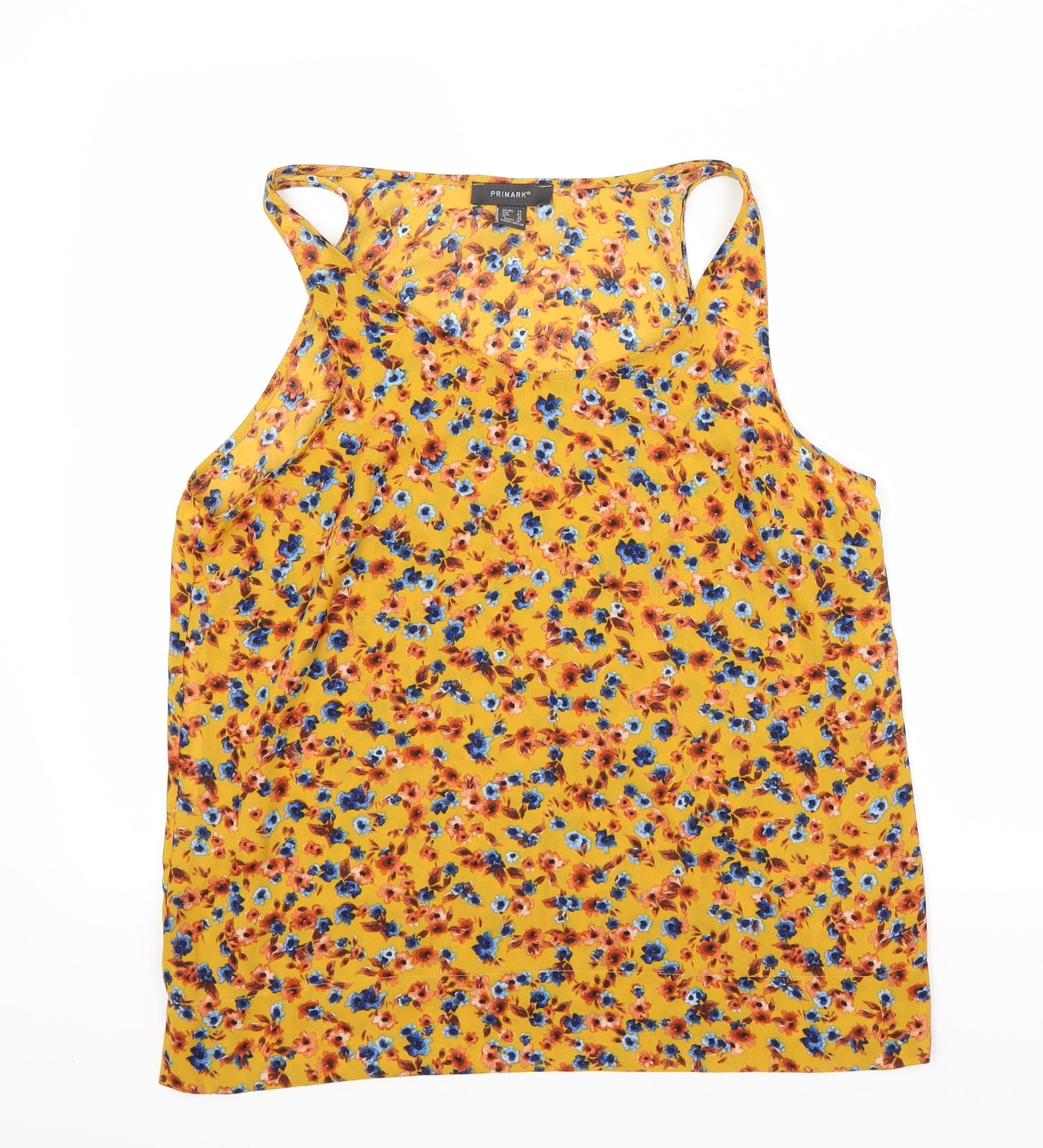 Primark Womens Yellow Floral  Basic Blouse Size 14