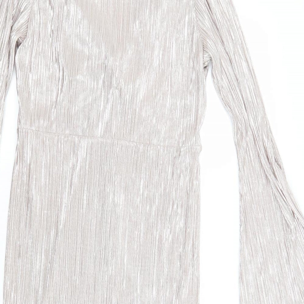 PRETTYLITTLETHING Womens Silver   A-Line  Size 18