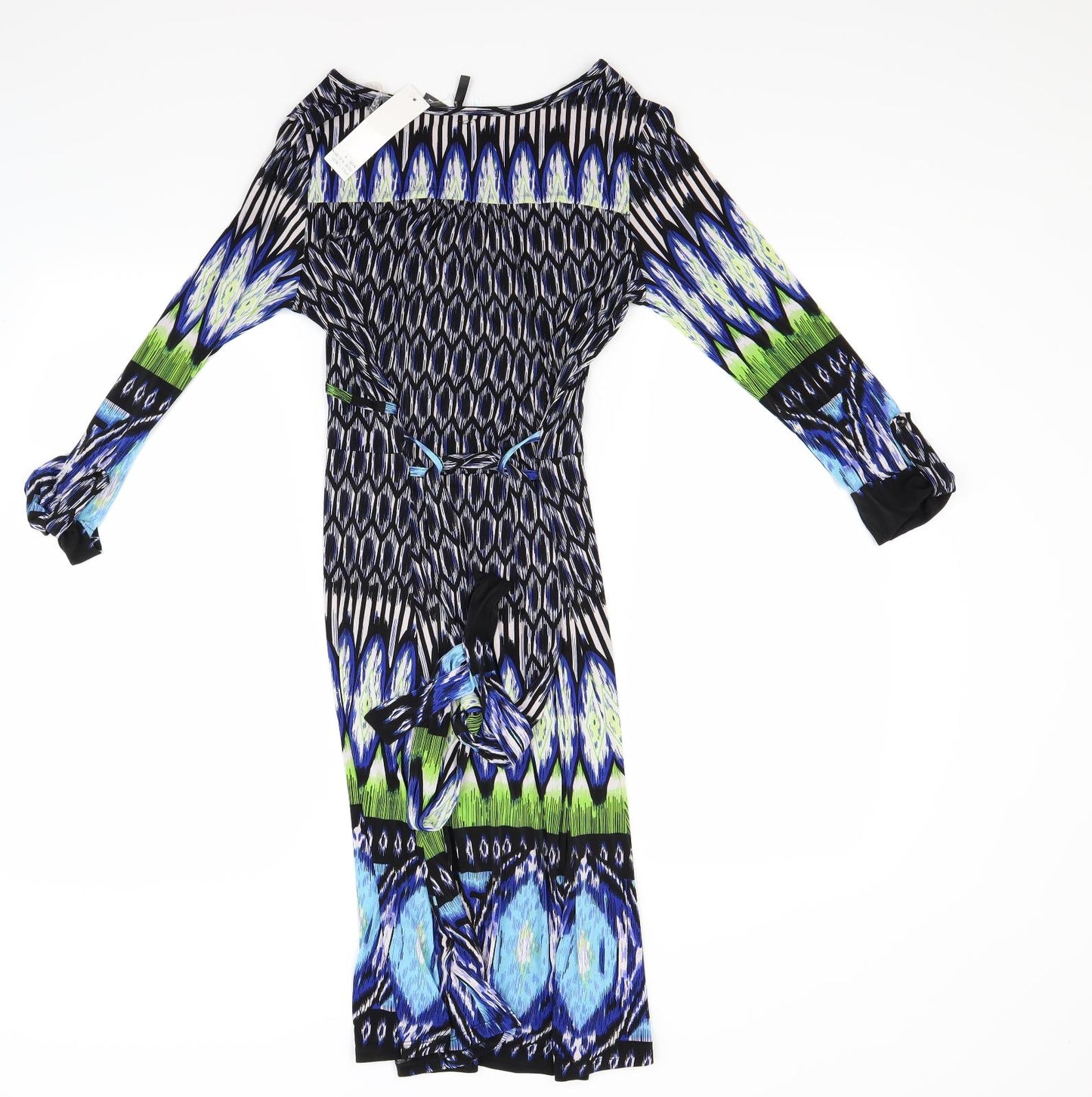 Pistachio Womens Blue Floral  Bodycon  Size L