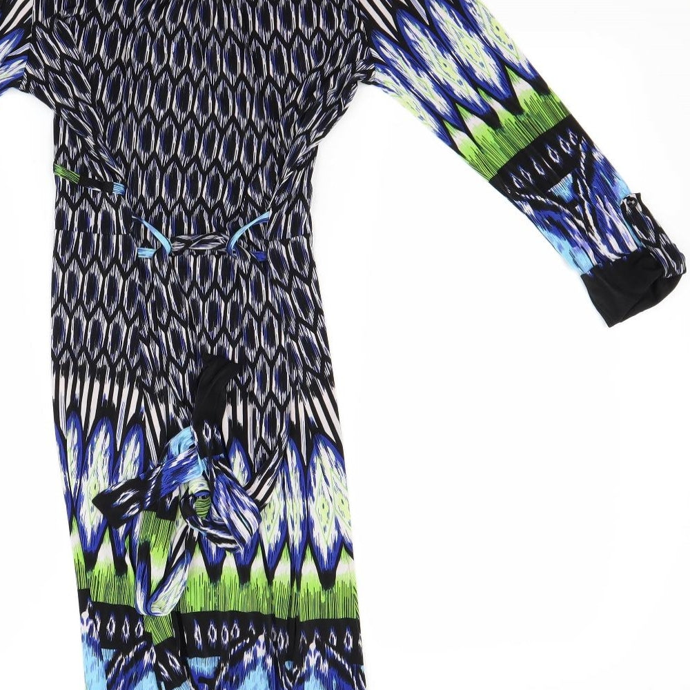Pistachio Womens Blue Floral  Bodycon  Size L
