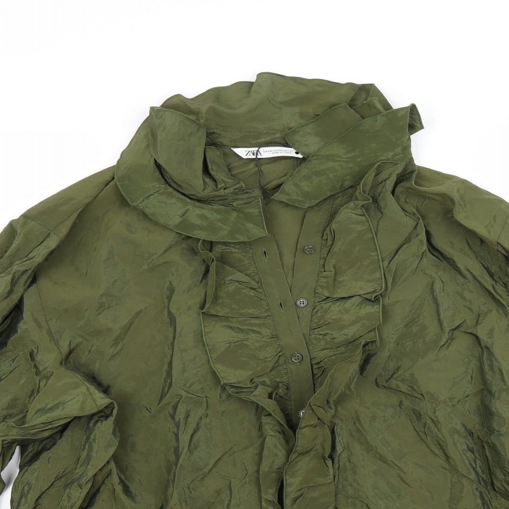 Zara Womens Green   Basic Blouse Size 2XL