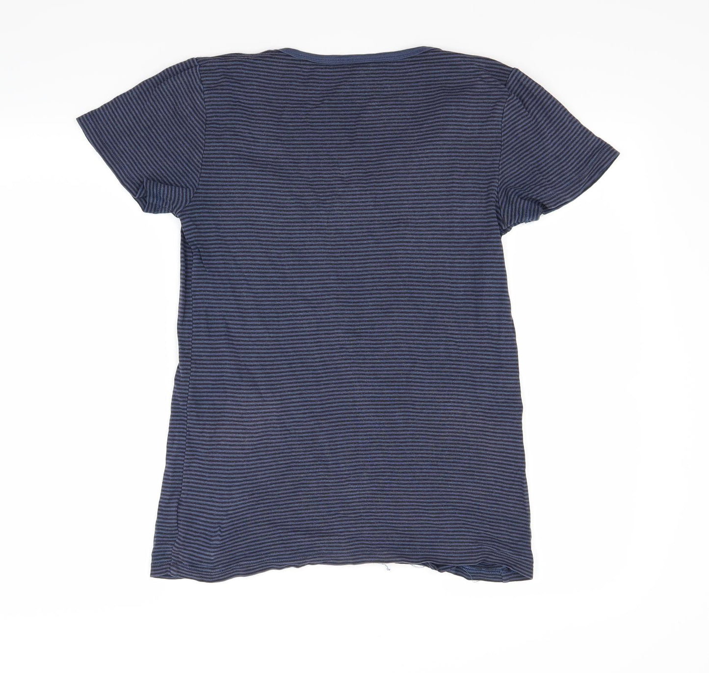 Gap Womens Blue Striped  Basic T-Shirt Size L