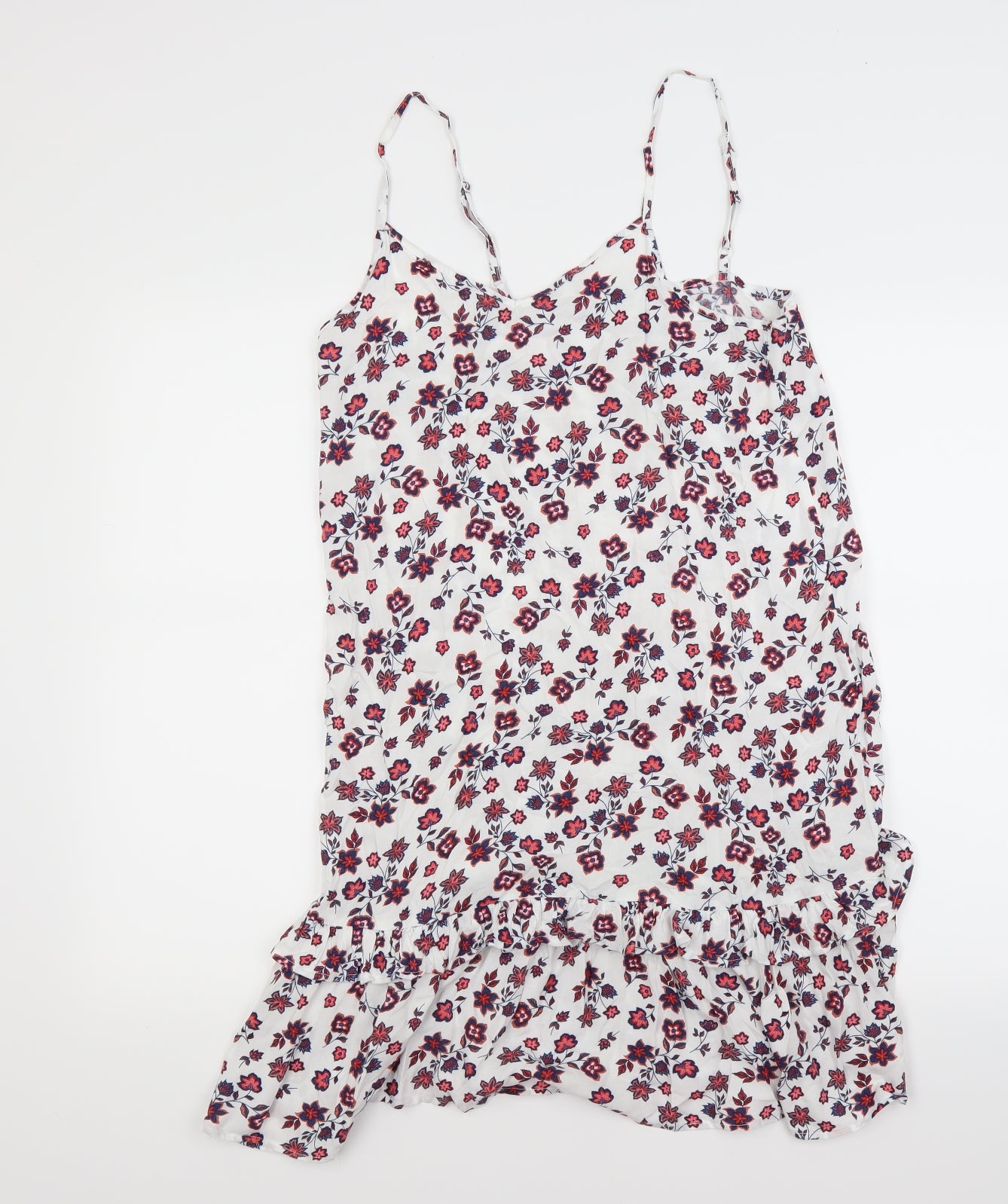 Jacqueline de Yong Womens White Floral  Slip Dress  Size 10