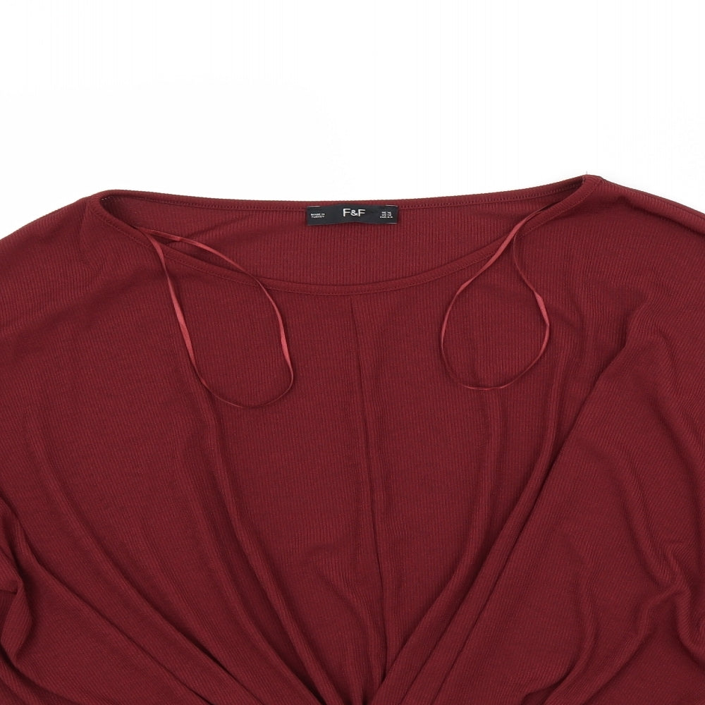 F&F Womens Red   Basic T-Shirt Size 16