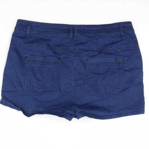 newlook Womens Blue  Denim Cut-Off Shorts Size 16