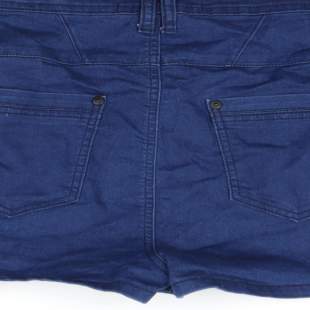 newlook Womens Blue  Denim Cut-Off Shorts Size 16