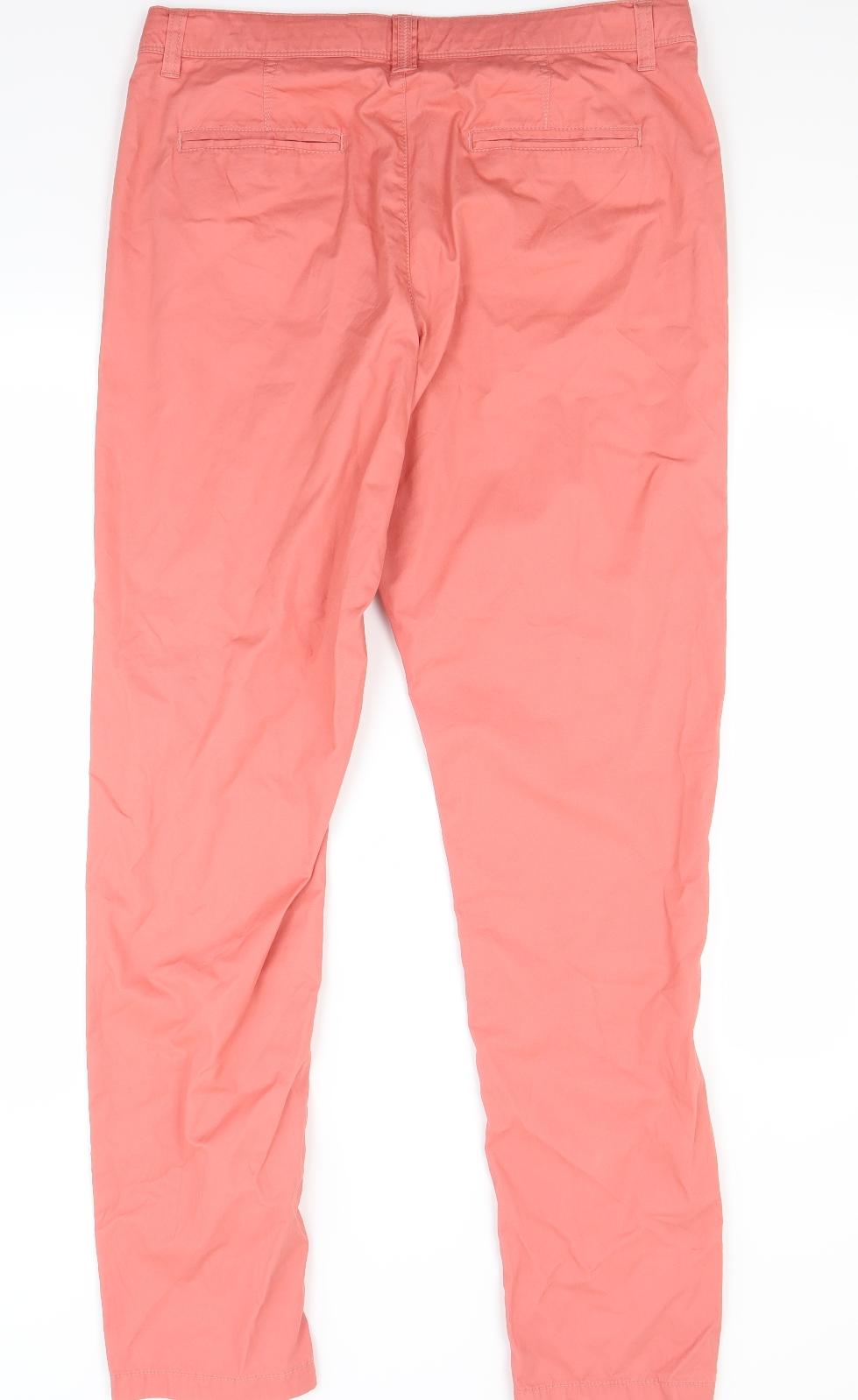 marks Womens Red   Chino Trousers Size 12 L32 in