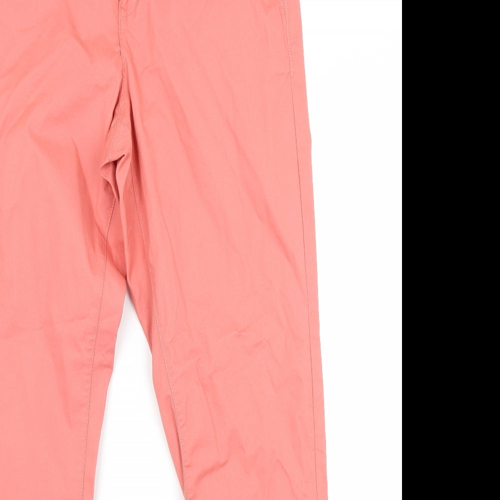 marks Womens Red   Chino Trousers Size 12 L32 in