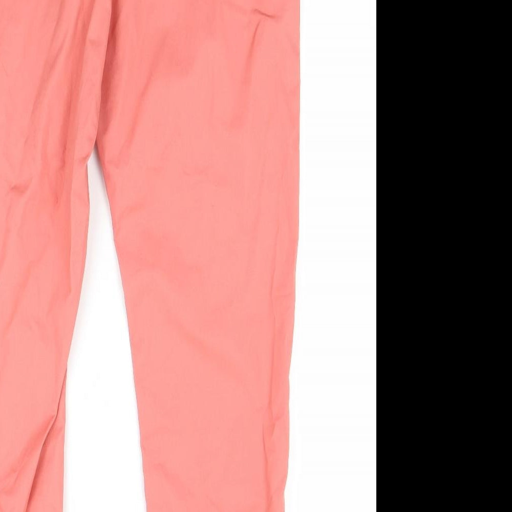 marks Womens Red   Chino Trousers Size 12 L32 in