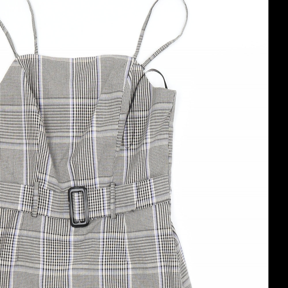 Primark Womens Brown Check  A-Line  Size 12