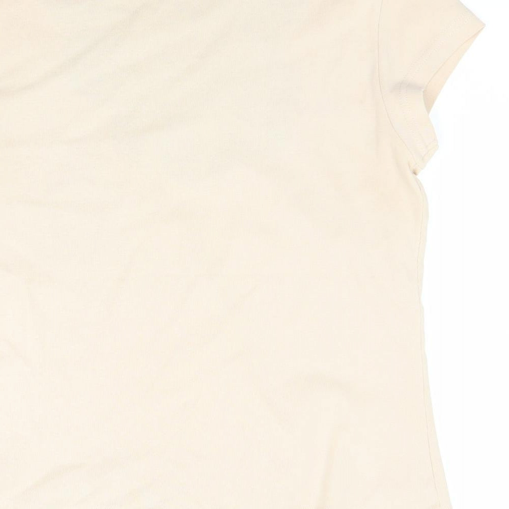 Wallis Womens Beige Floral  Basic Polo Size 14