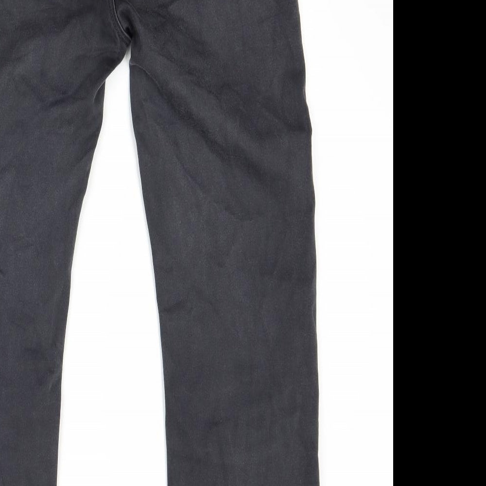 Marks and Spencer Womens Black  Denim Straight Jeans Size 14 L28 in