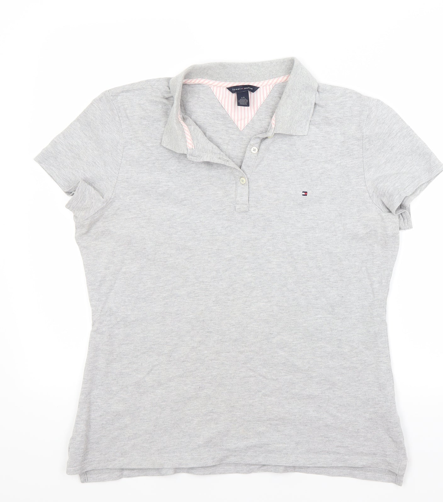 Tommy Hilfiger Womens Grey   Basic Polo Size L