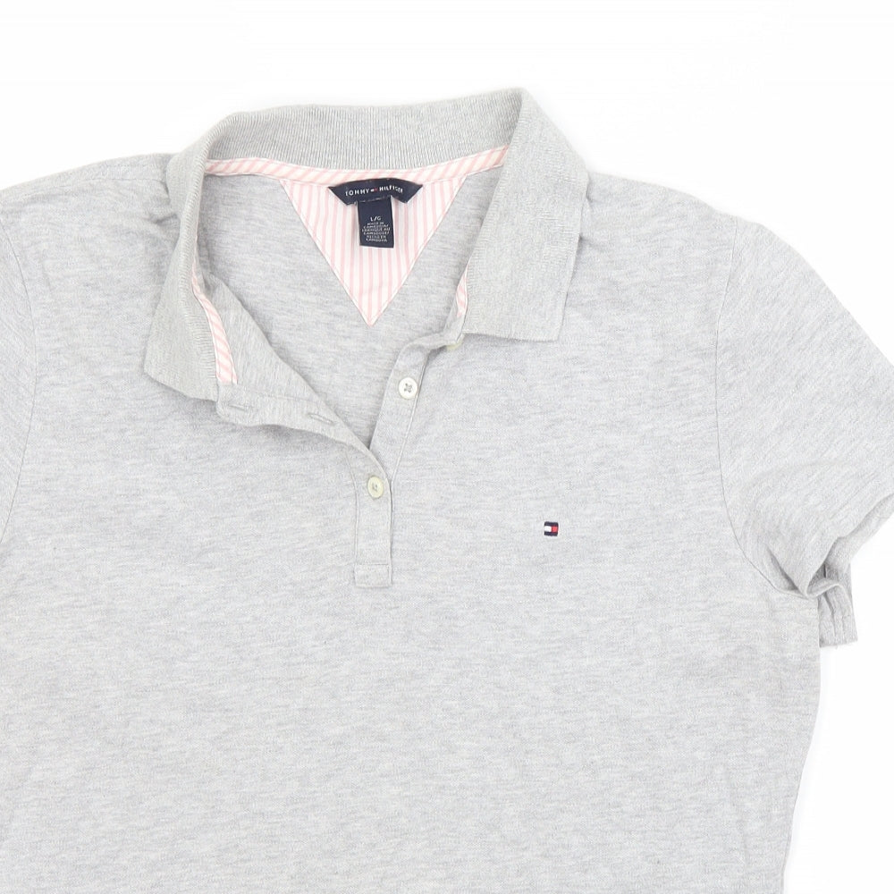 Tommy Hilfiger Womens Grey   Basic Polo Size L