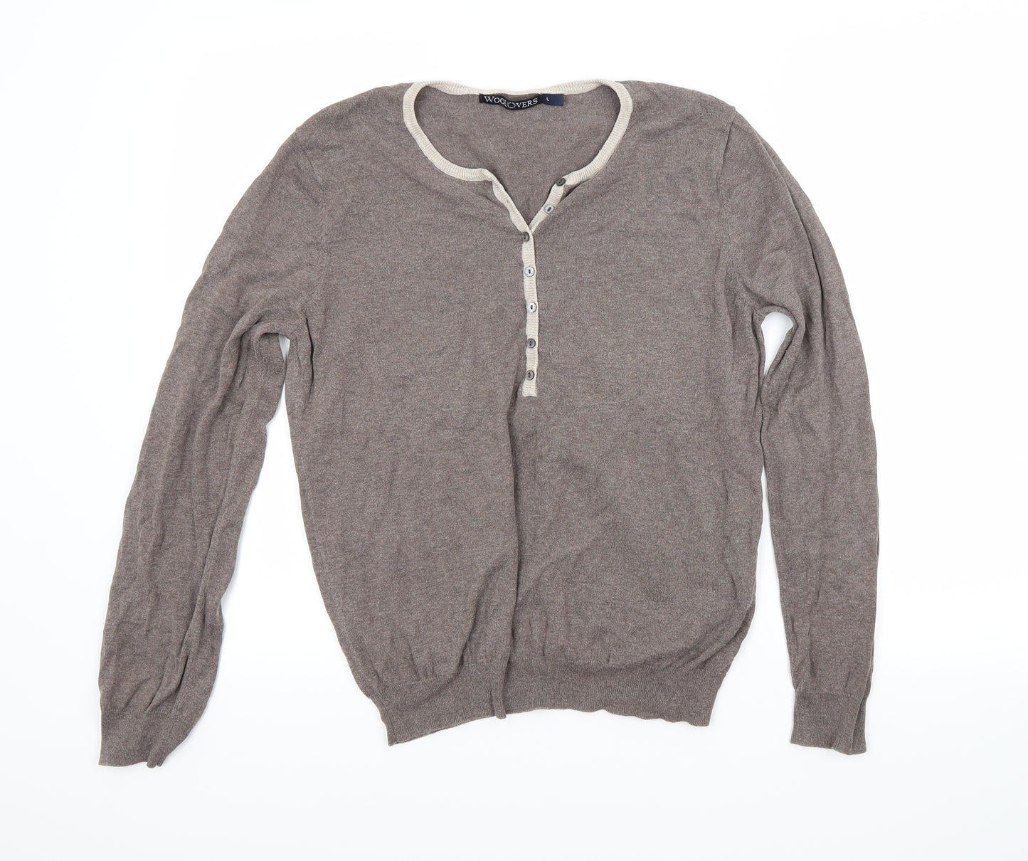 Woolovers Womens Brown   Pullover Jumper Size L
