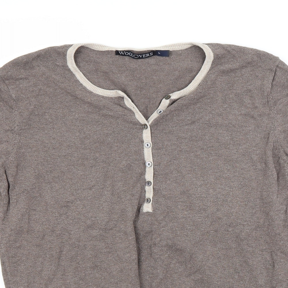 Woolovers Womens Brown   Pullover Jumper Size L