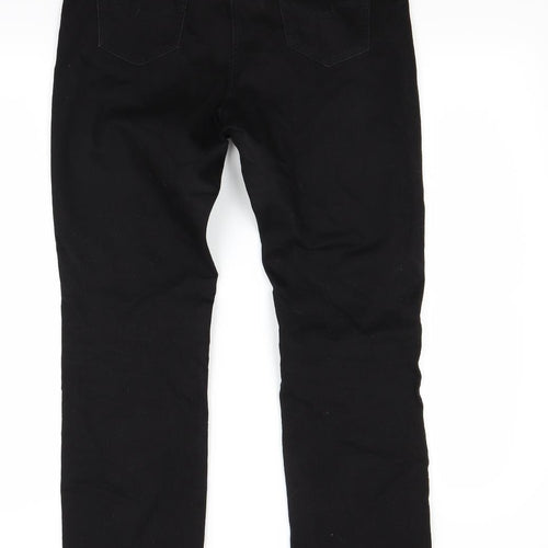 TU Womens Black  Denim Straight Jeans Size 14 L28 in