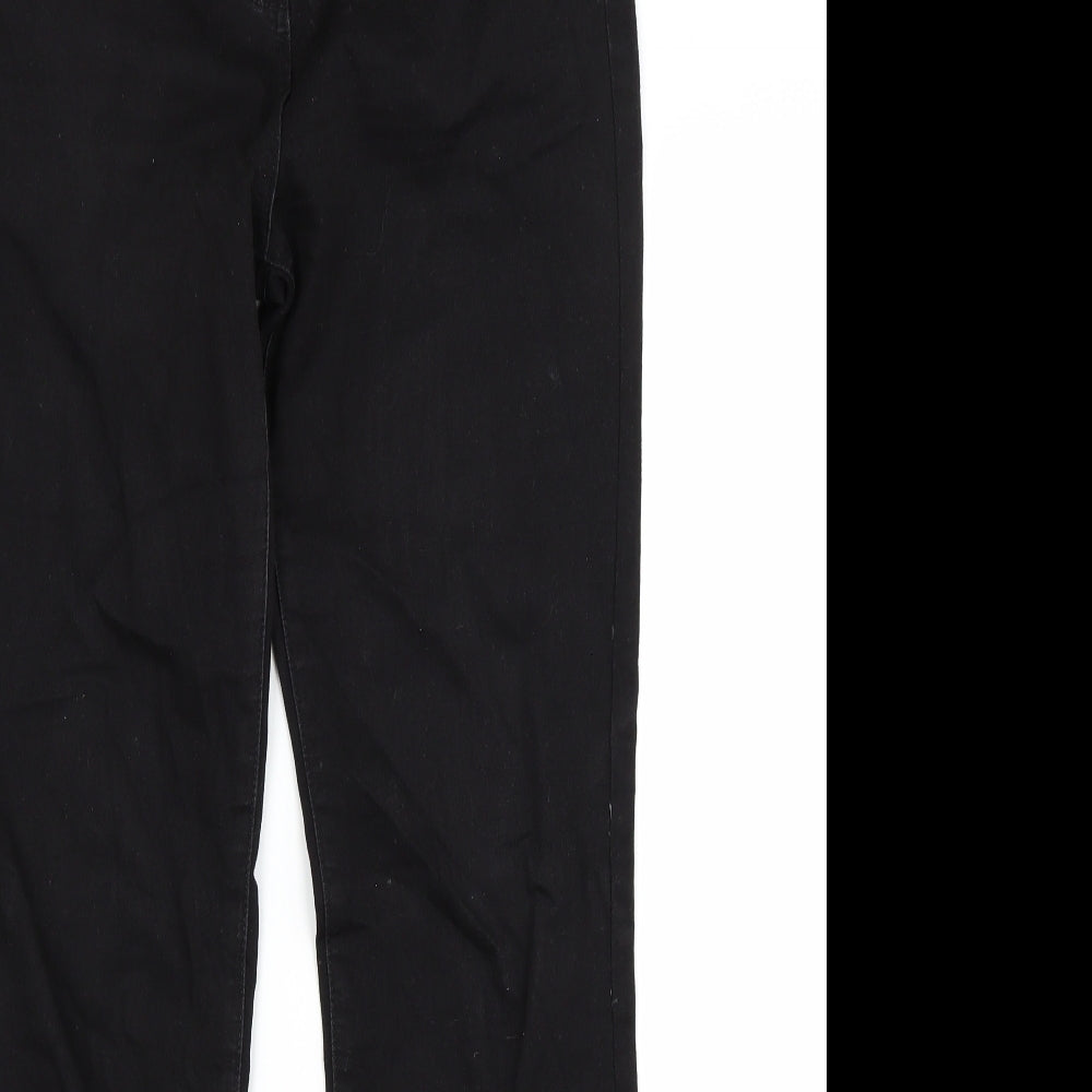 TU Womens Black  Denim Straight Jeans Size 14 L28 in