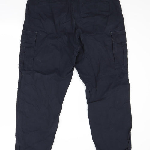 Uniqlo Mens Blue   Cargo Trousers Size 36 L31 in