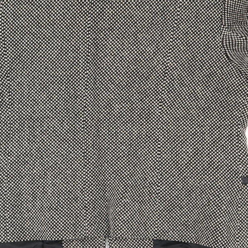 Talbots Womens Grey Houndstooth  Jacket Coat Size 12