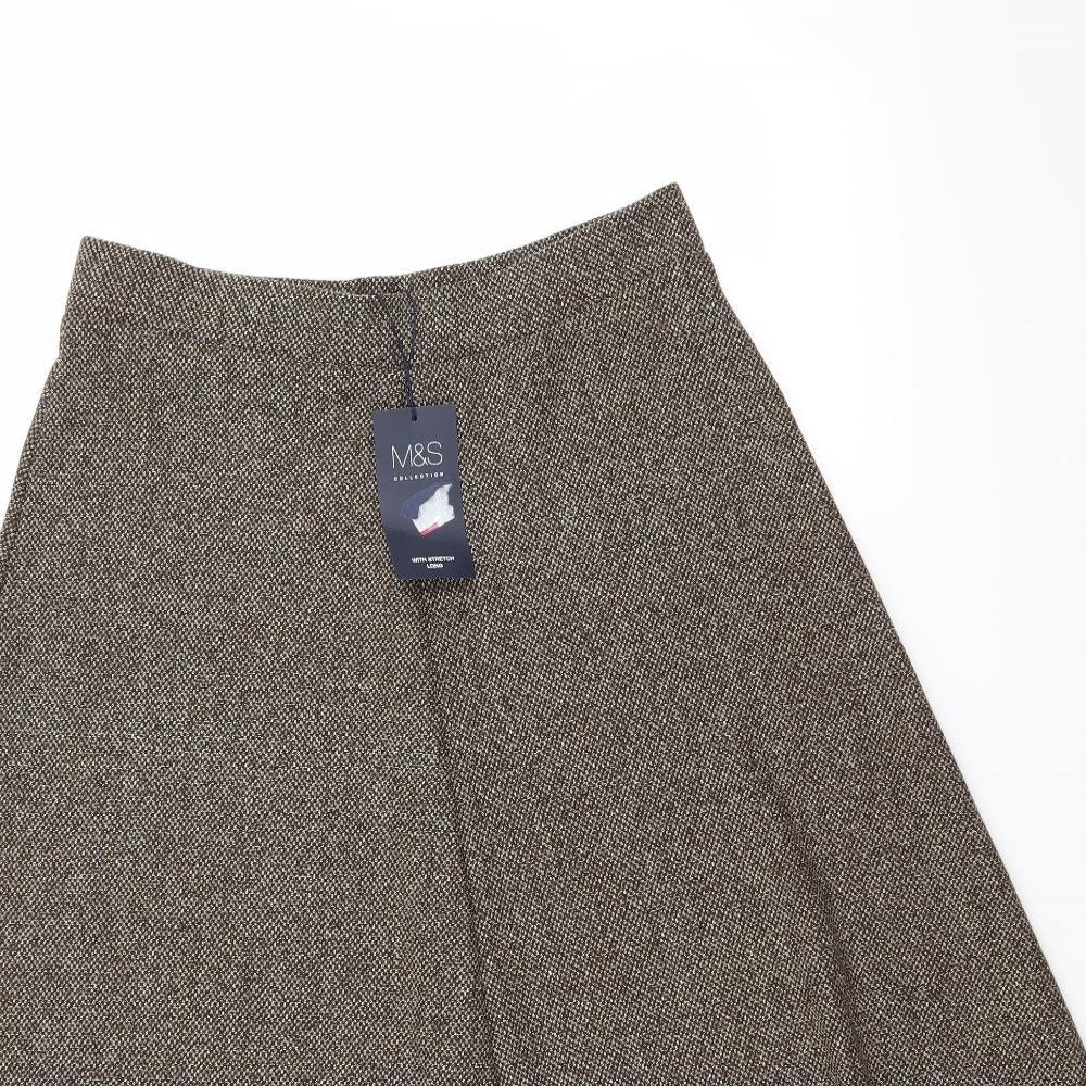 Marks and Spencer Womens Brown   A-Line Skirt Size 12
