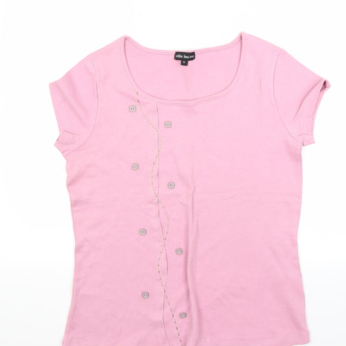 Ellie Louise Womens Pink   Basic T-Shirt Size 16