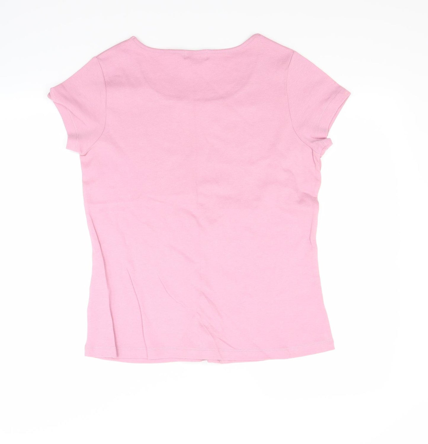 Ellie Louise Womens Pink   Basic T-Shirt Size 16