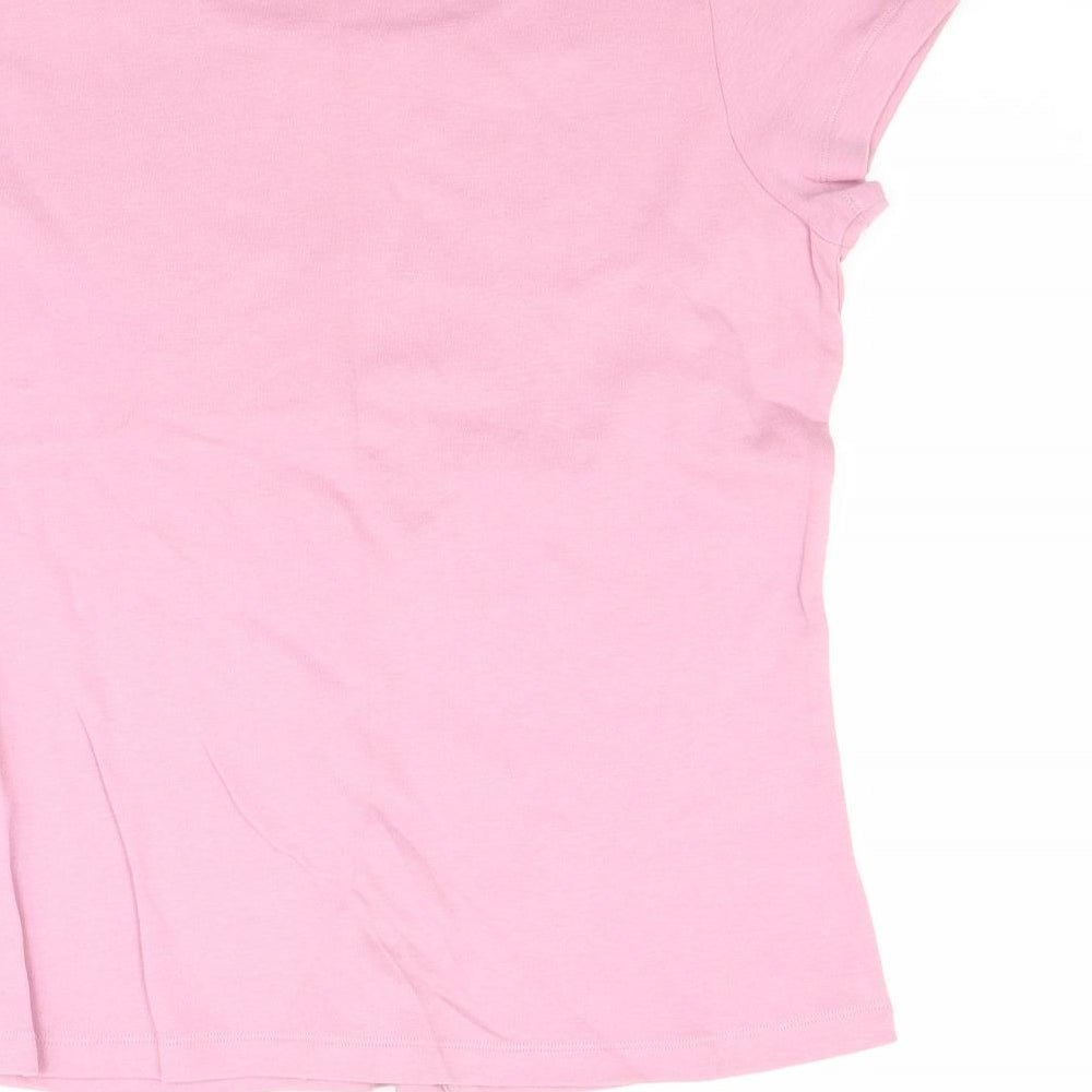 Ellie Louise Womens Pink   Basic T-Shirt Size 16