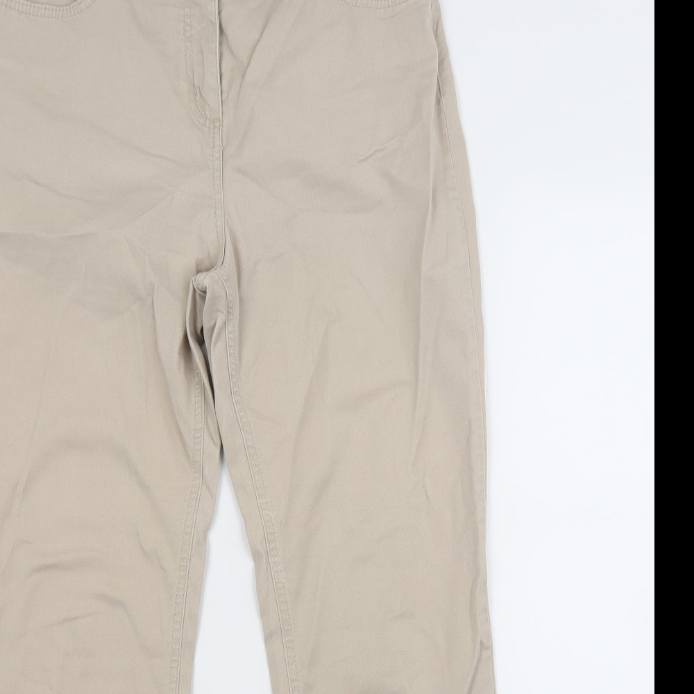 peruna Womens Beige  Denim Bootcut Jeans Size 12 L29 in