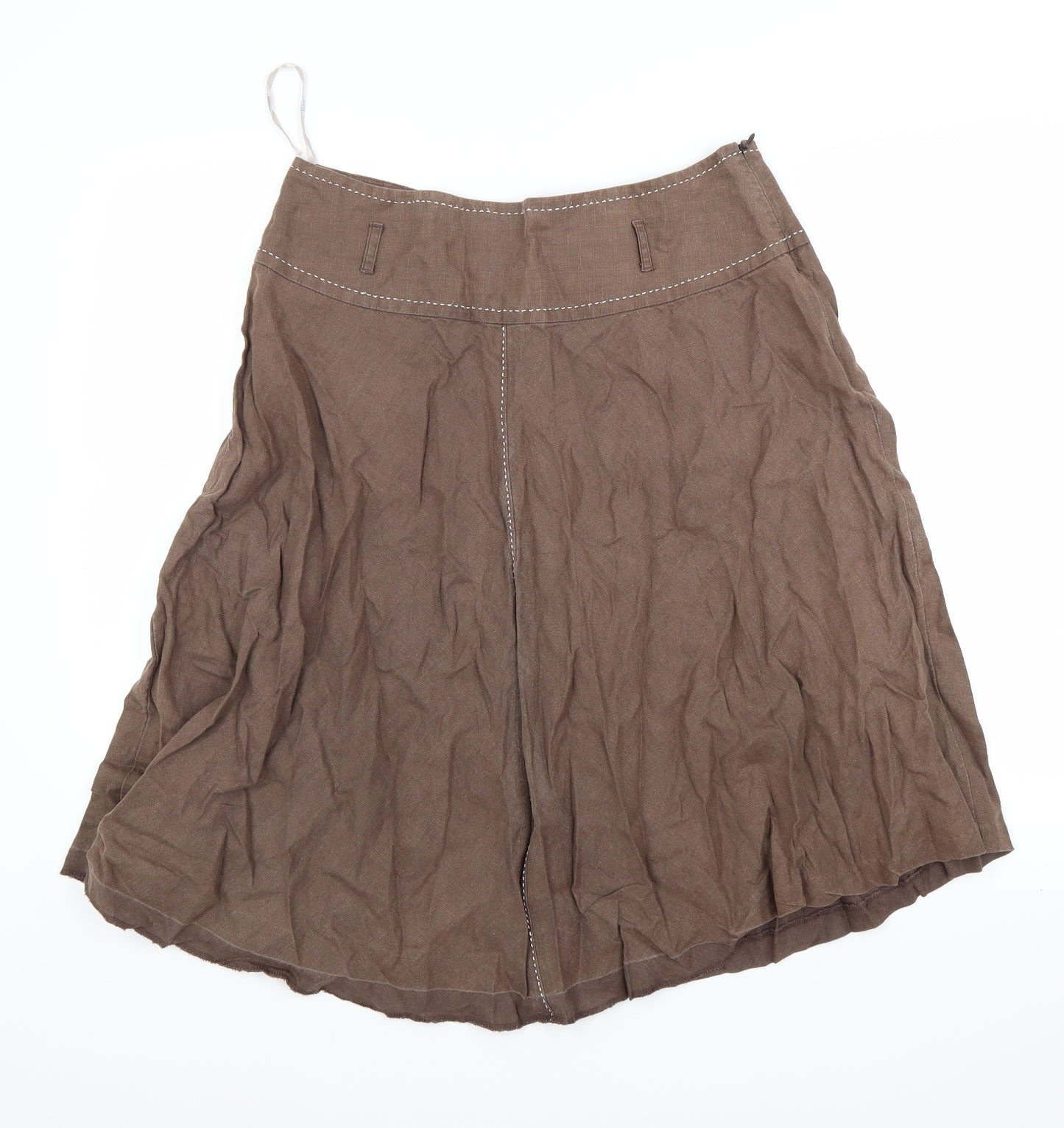 Oasis Womens Brown   Flare Skirt Size 14