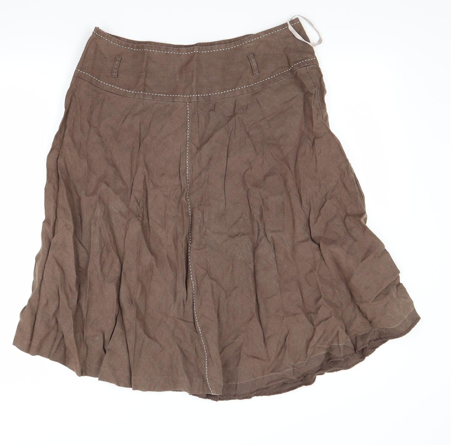 Oasis Womens Brown   Flare Skirt Size 14