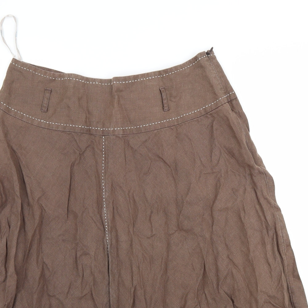 Oasis Womens Brown   Flare Skirt Size 14