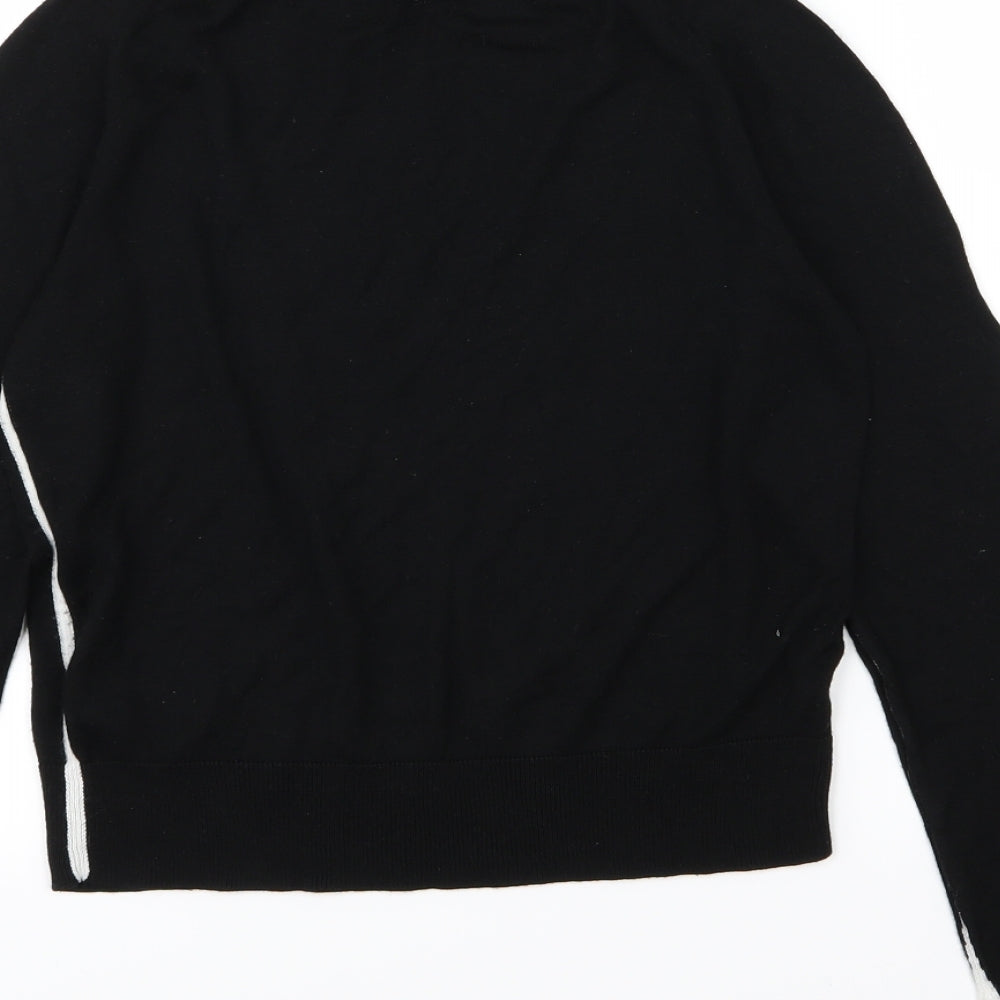 Zara Womens Black  Knit Pullover Jumper Size M