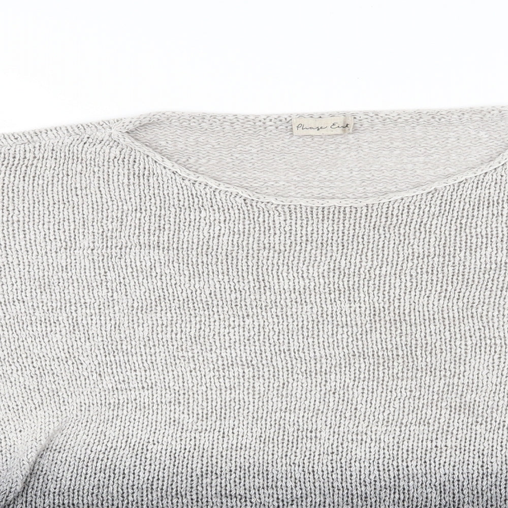 Phase Eight Womens Grey  Knit Pullover Jumper Size M  - Oversized