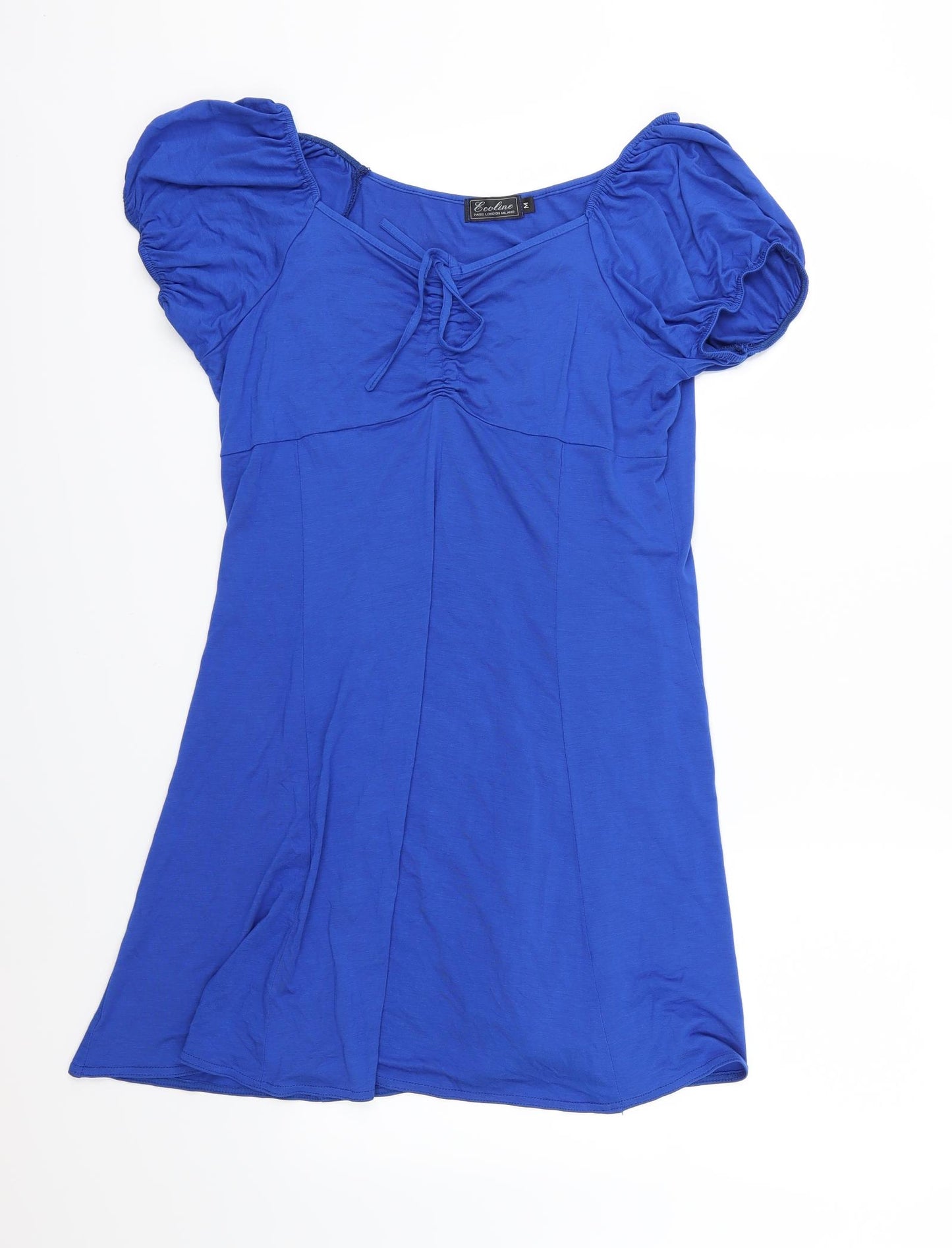 Ecoline Womens Blue  Jersey T-Shirt Dress  Size M