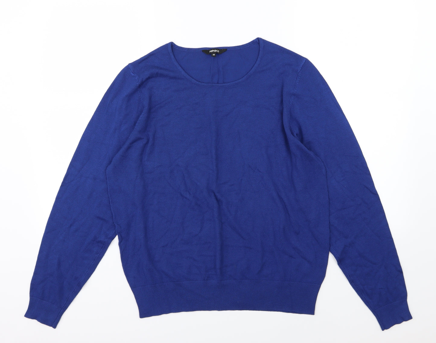 Pep&co Womens Blue  Knit Pullover Jumper Size 20
