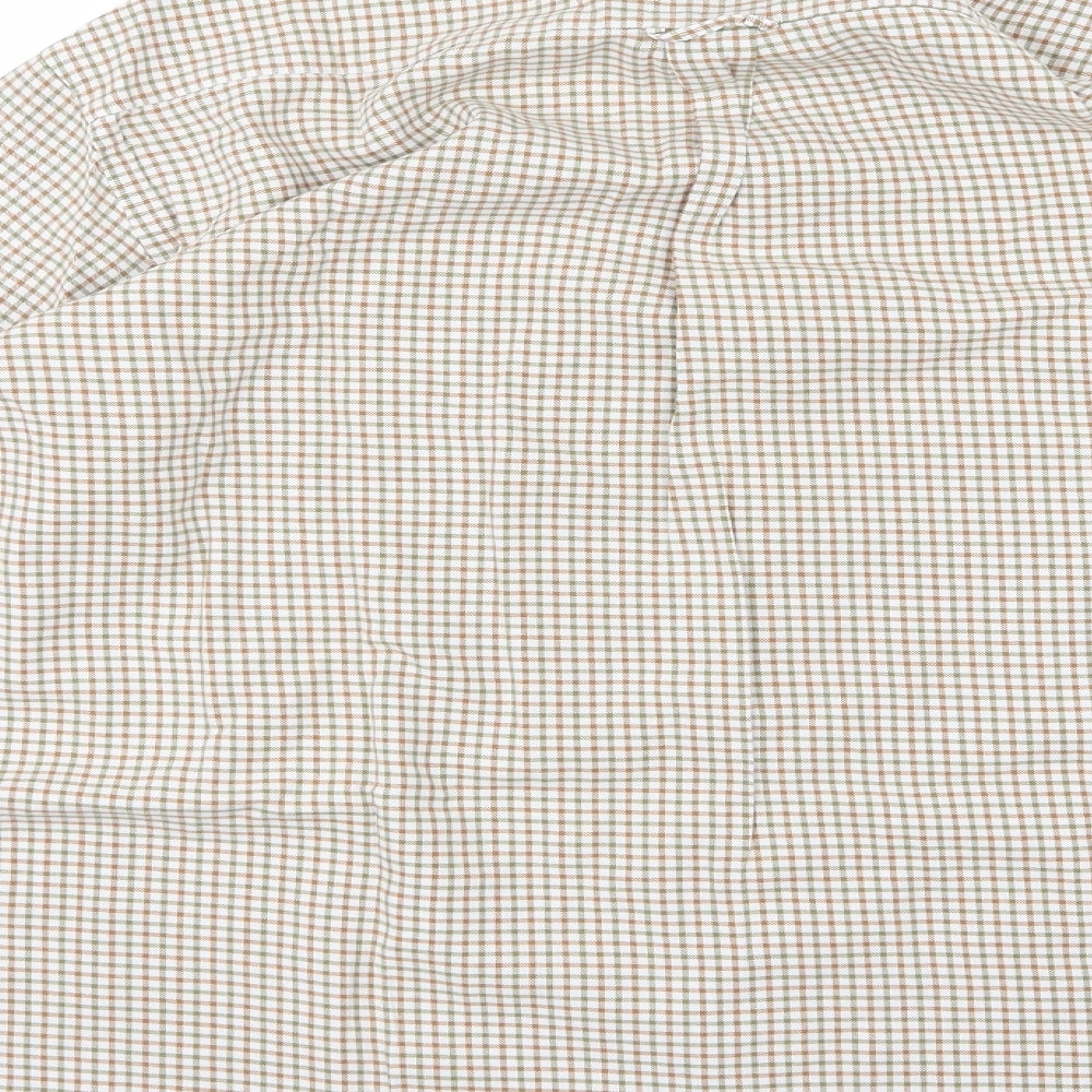 Barbour Mens Brown Striped Woven  Button-Up Size XL