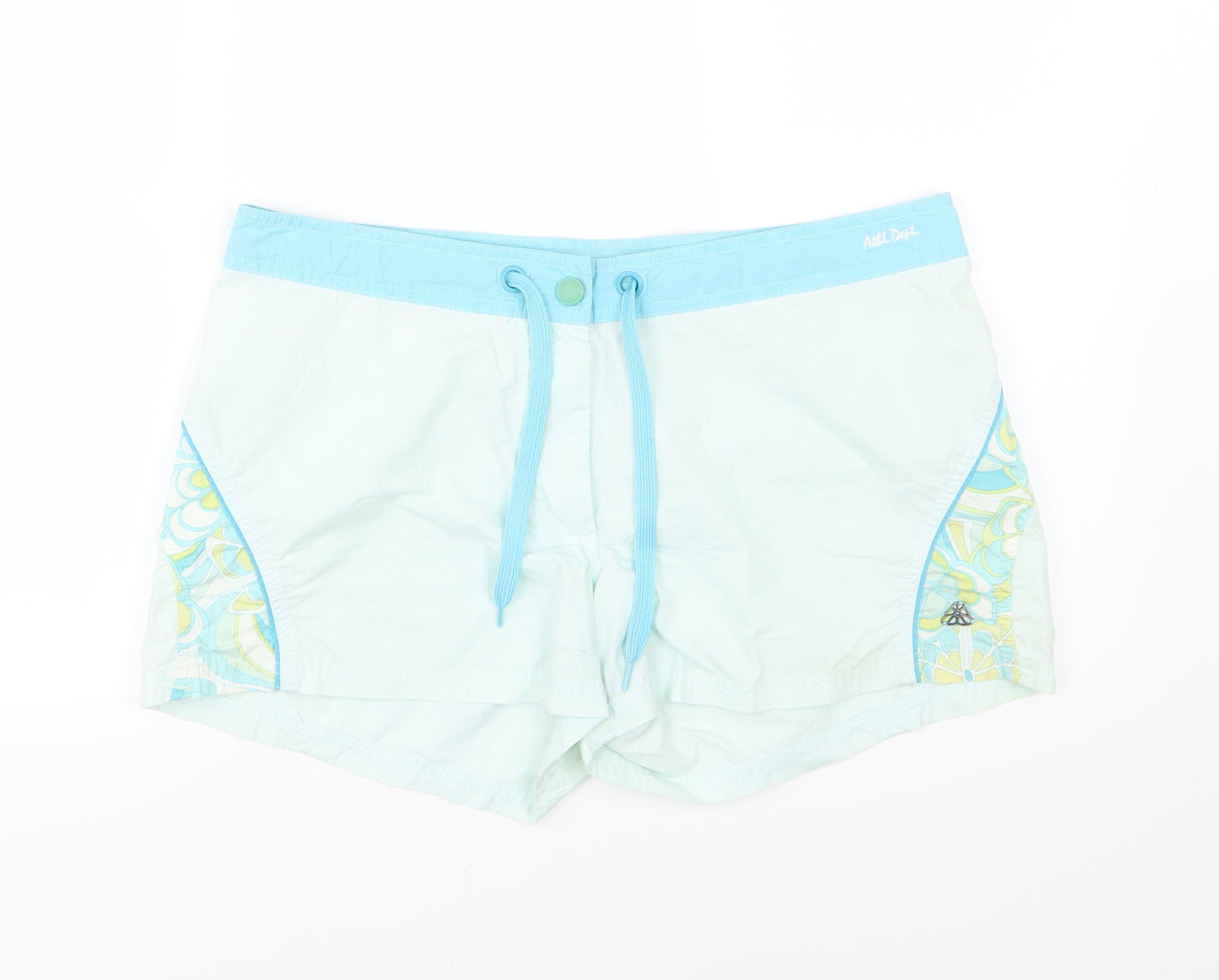 H&M Womens Blue Floral  Sweat Shorts Size 14